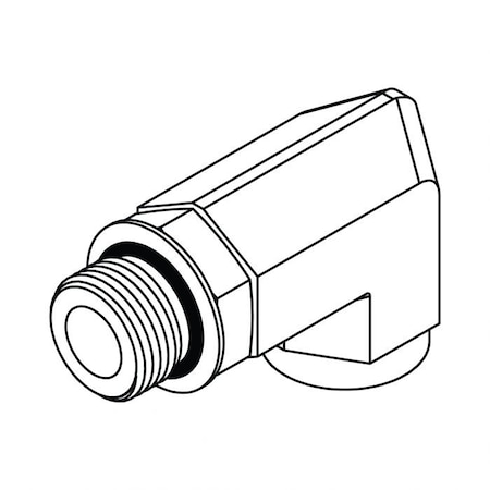 Tompkins Hydraulic Fitting-Steel16MOR-16FP 90 LONG 4.63" 6805-L-16-16